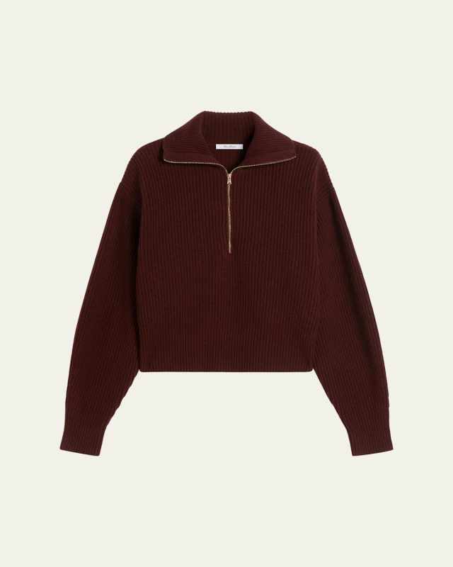 Wool-Cashmere Quarter-Zip Sweater